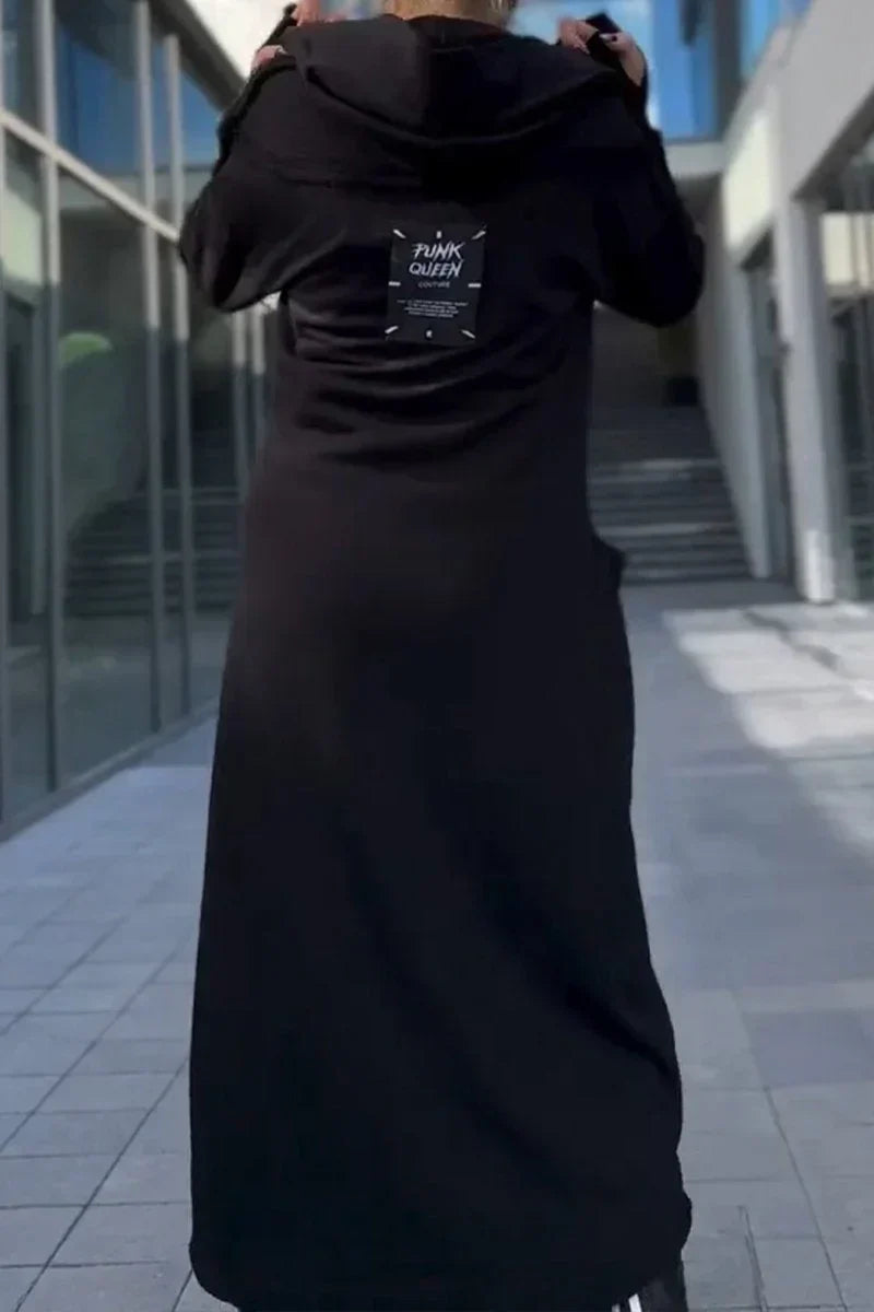 EB | Langes Hoodie-Kleid mit Modernem Schnitt