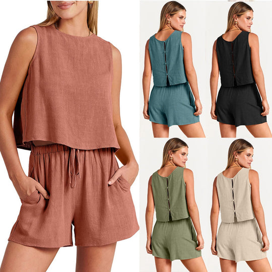 EB | Zweiteiliges Set aus ärmellosem Oberteil und Shorts