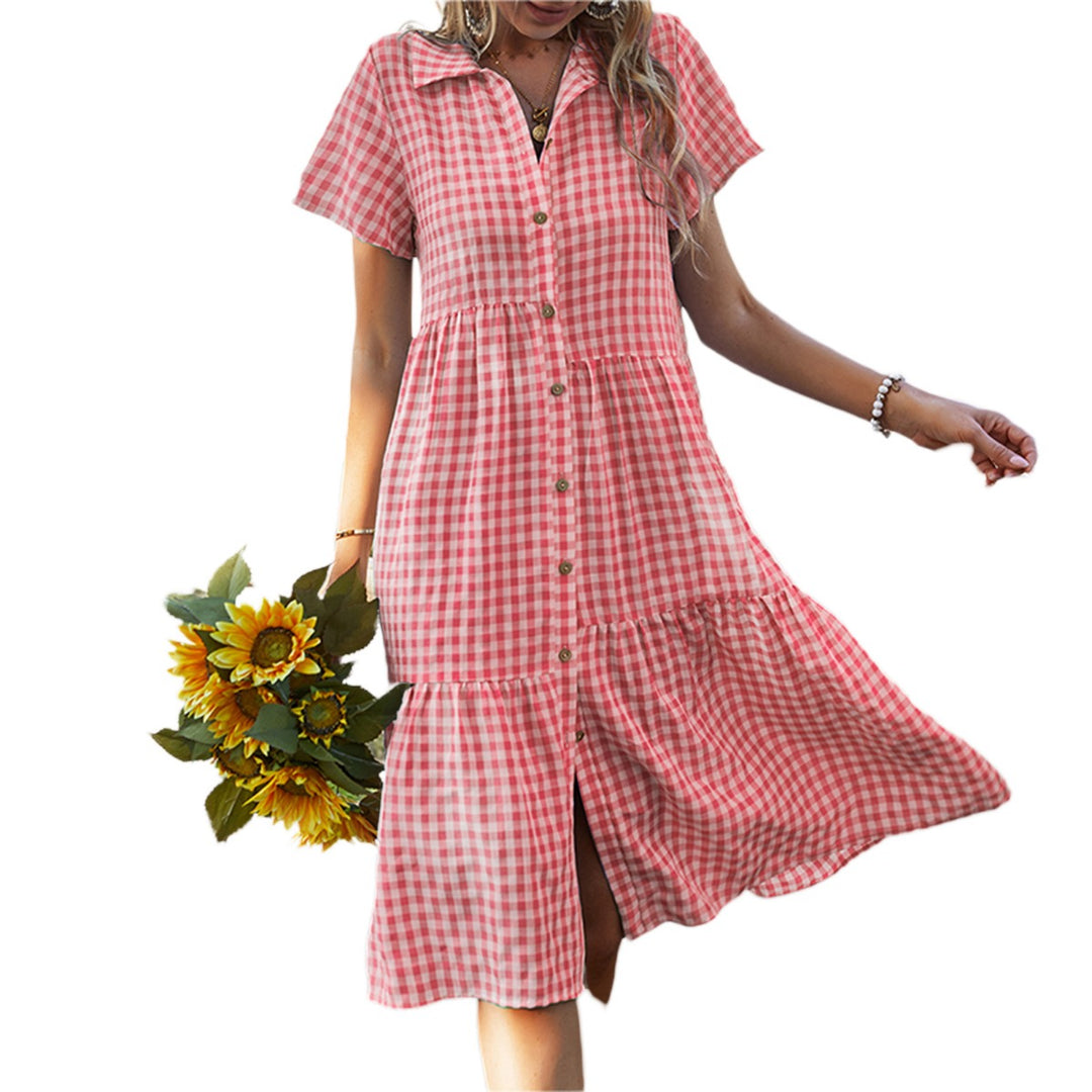 EB | Hemdkragen kariertes Kleid