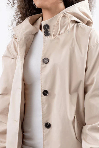 EB Damen Windbreaker Mantel mit Kapuze
