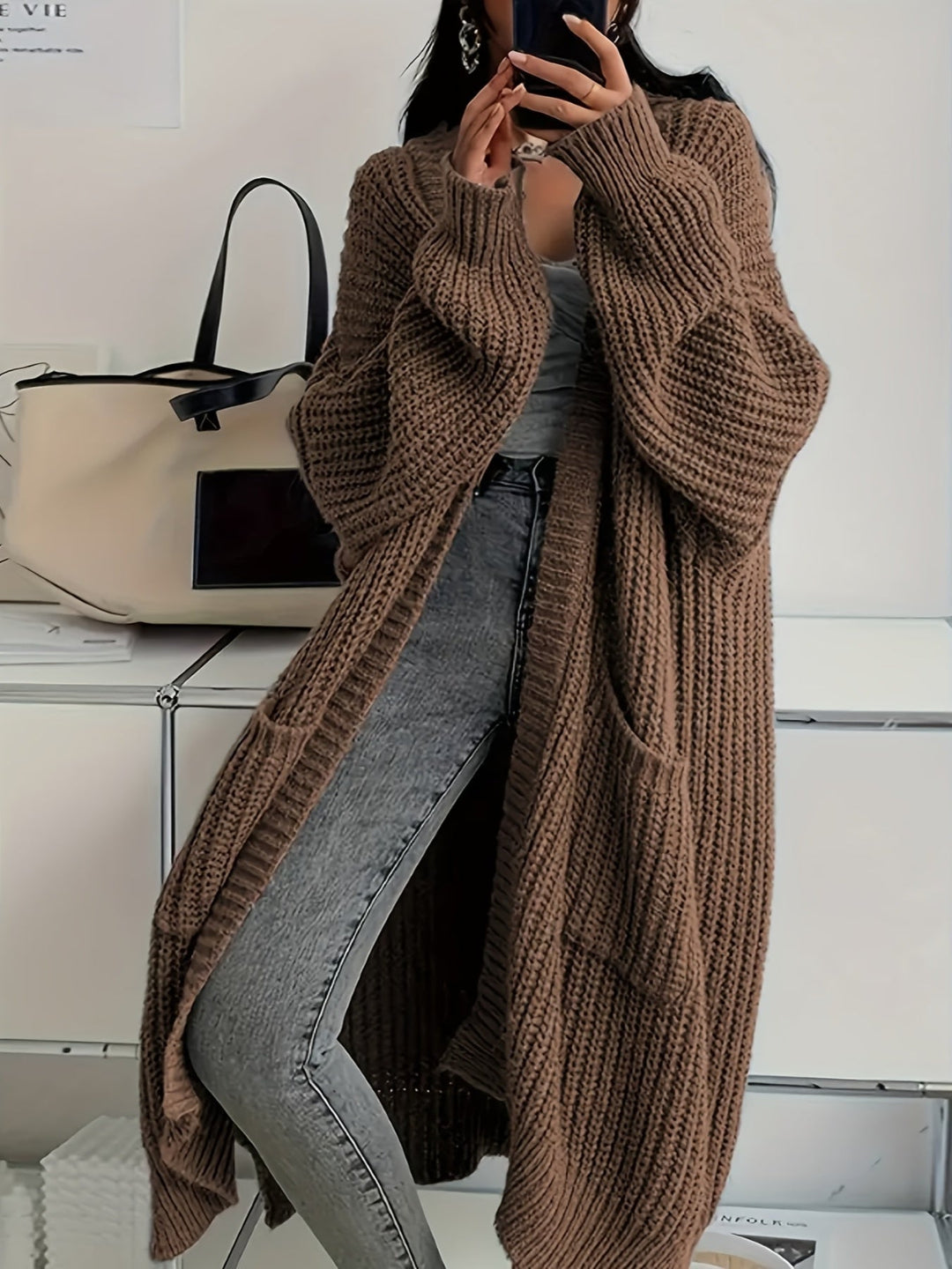 EB | Gemütlicher Strickcardigan mit Gürtel für Frauen