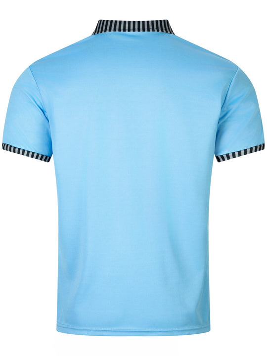 EB | Tasche Knopf Revers gestreiftes Farbschema T-Shirt