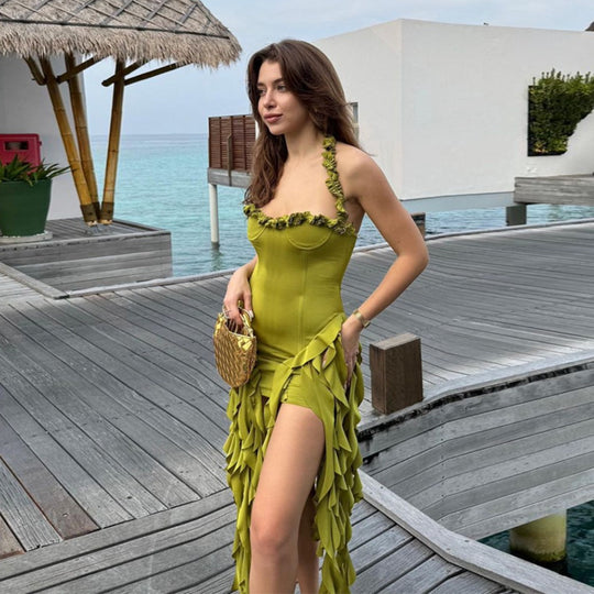 EB | Sexy Ausschnitt unregelmäßig schlankes Kleid