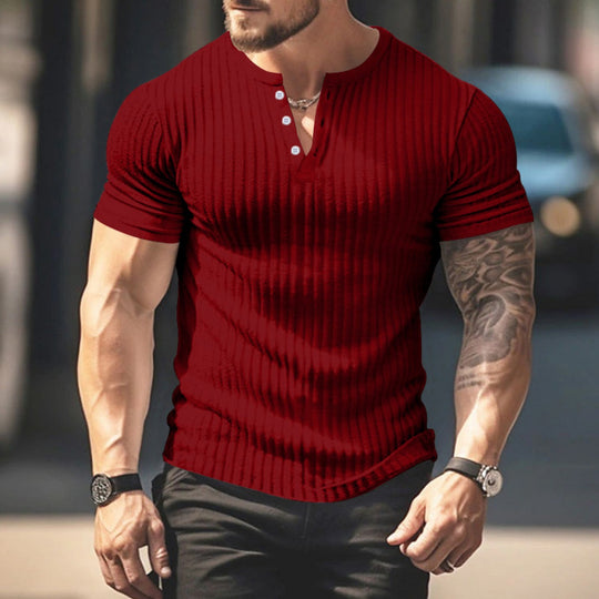 EB | Einfarbig Lässig gestricktes T-Shirt