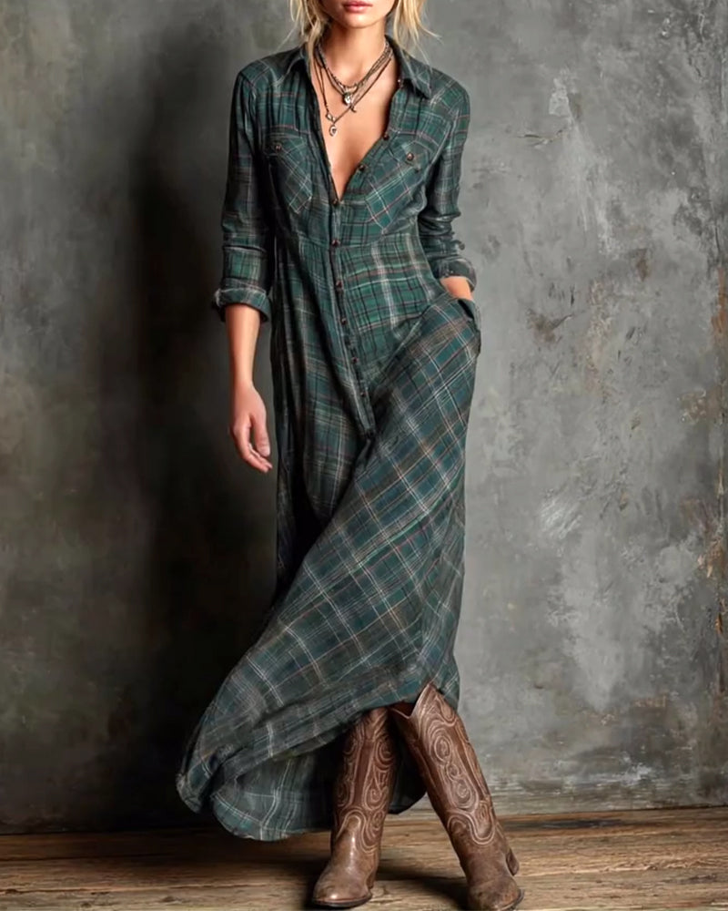 EB | Kleid mit Revers und Karomuster