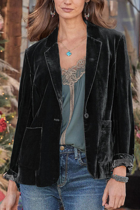 EB | Samt Cropped Top kleine Blazer
