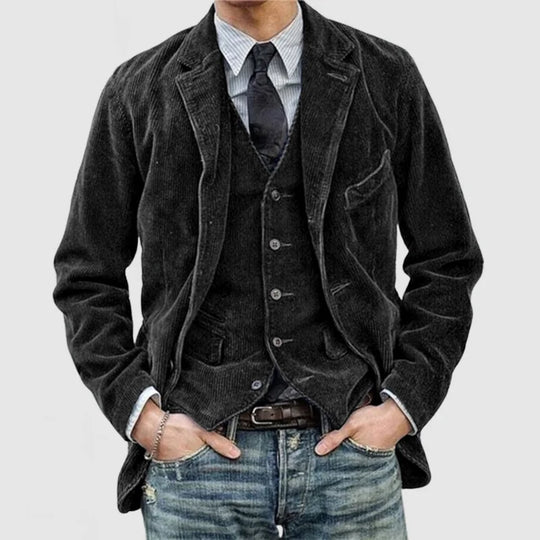 EB | Stilvolles Vintage-Set Aus Blazer und Weste