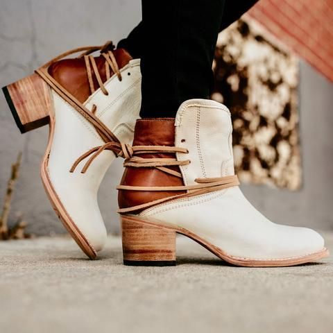 EB | Damenstiefel Weinlese Schnürstiefel