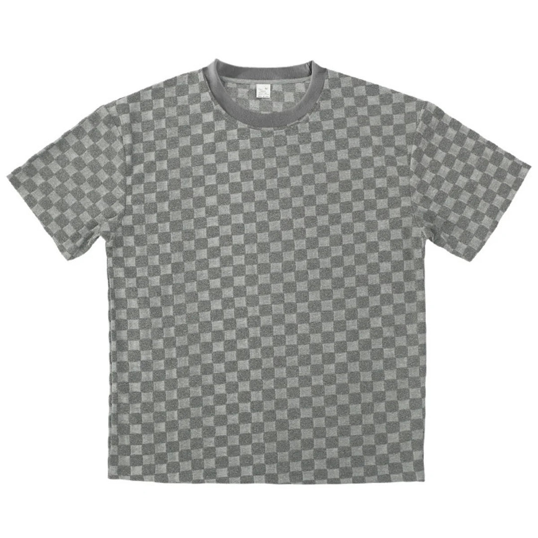 EB | Schachbrettmuster Kurzarm-Shorts-Set