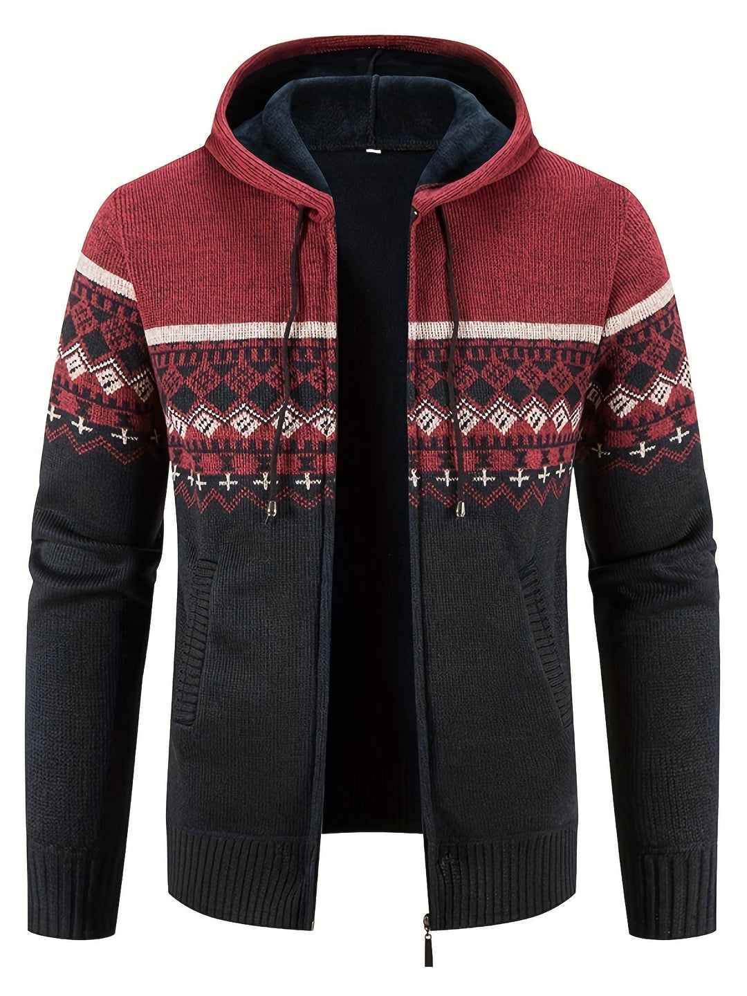 EB | Gemusterter Hoodie Baumwolle und Polyester Warm und Stilvoll