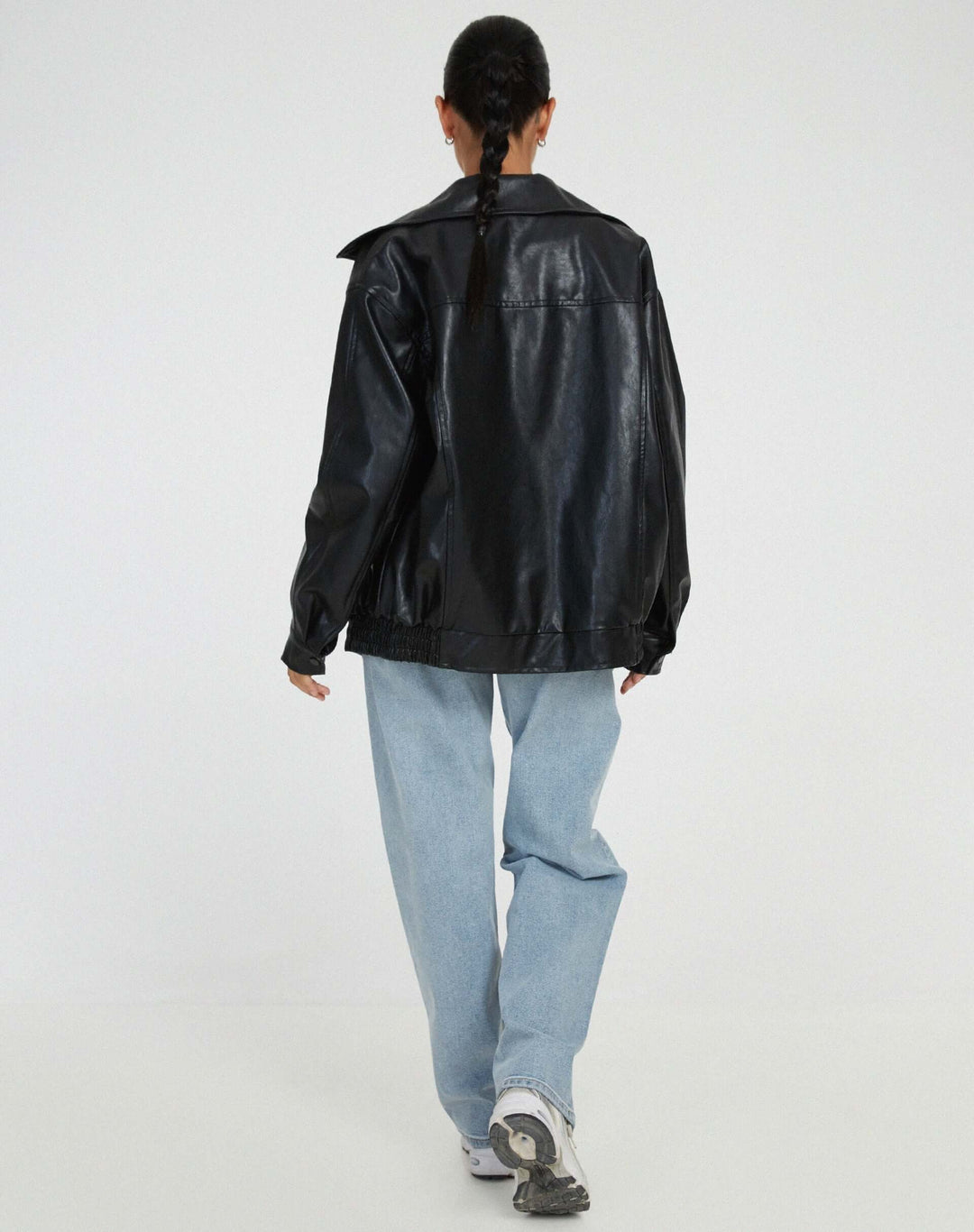 EB | Übergroße Damen Kunstlederjacke