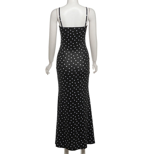 EB | Kleid mit gepunkteten Strapsen mit Neckholder