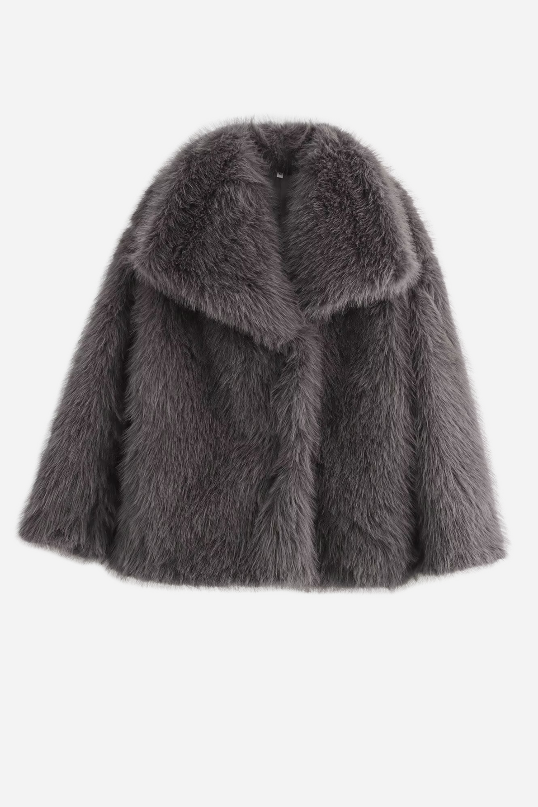 EB | Faux-Fur-Schalkragenjacke