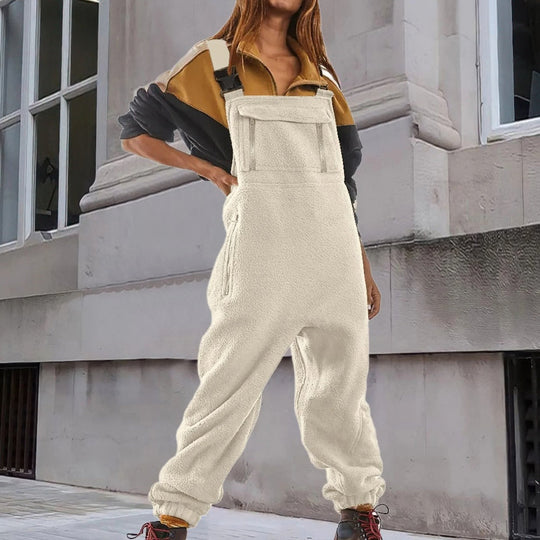 EB | Damen Fleece Overall Mit Verstellbaren Trägern Stylisch Und Bequem