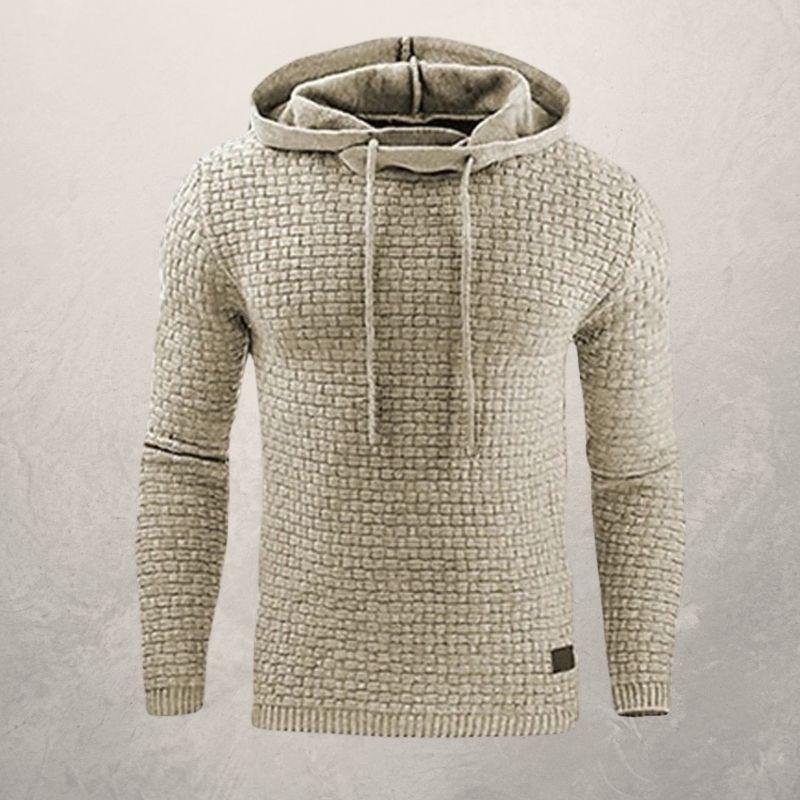 EB | Slim Fit Kapuzenpullover Korbmuster Strick Kapuzenpullover