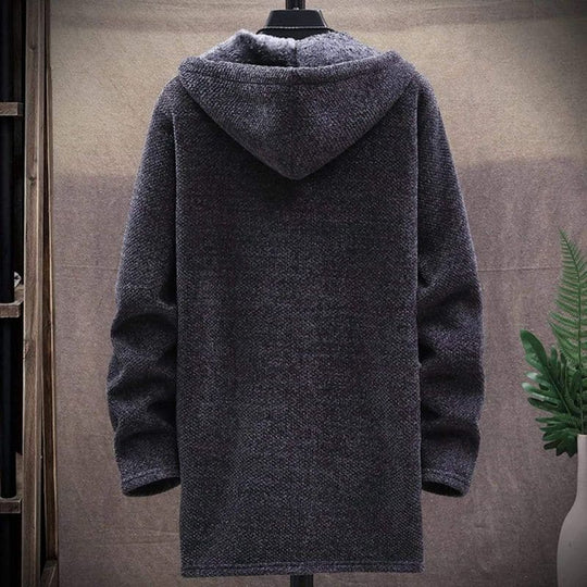 EB | Jacke Wollmischung Kordelzugkapuze Gefüttert und Warm Reißverschluss & Seitentaschen