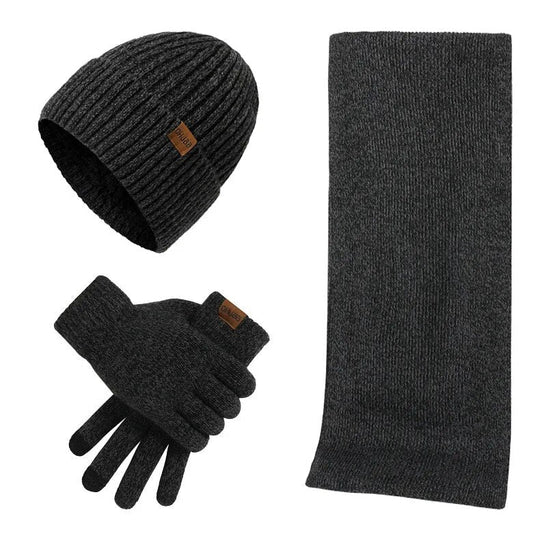 EB - Lässiges Winterset mit Mütze, Schal und Handschuhen für Männer