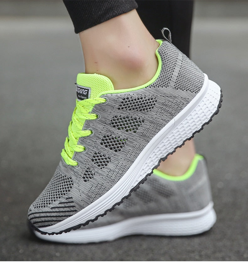 EB Damen Komfort-Sneaker mit Mesh-Obermaterial und Schnürung