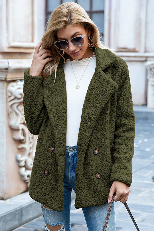 EB | Full Size Reverskragen Sherpa Mantel