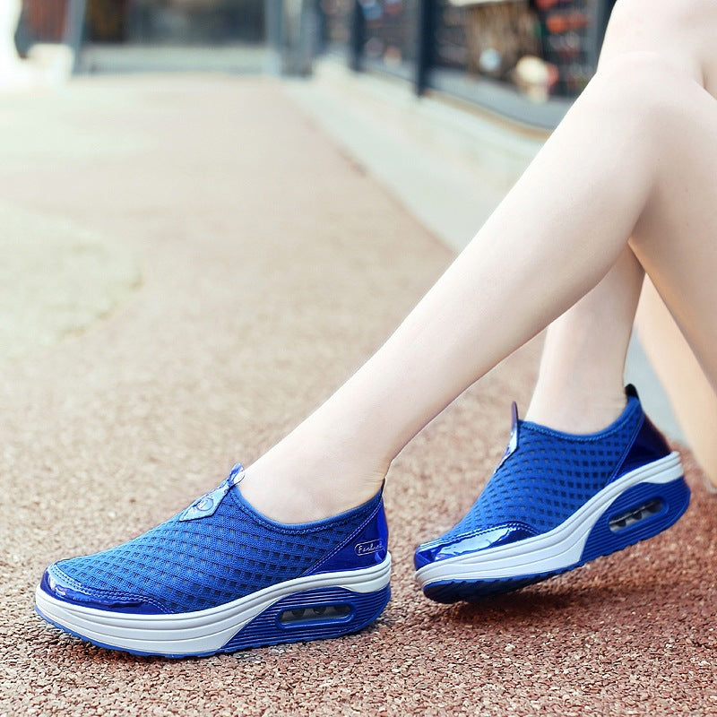 Damen bequeme Slip-On Sneakers mit atmungsaktivem Mesh-Obermaterial und innovativer Dämpfung EB
