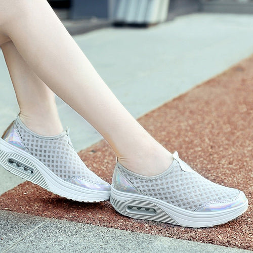 Damen Atmungsaktive Slip-On Sneakers mit Luftpolster-Technologie EB