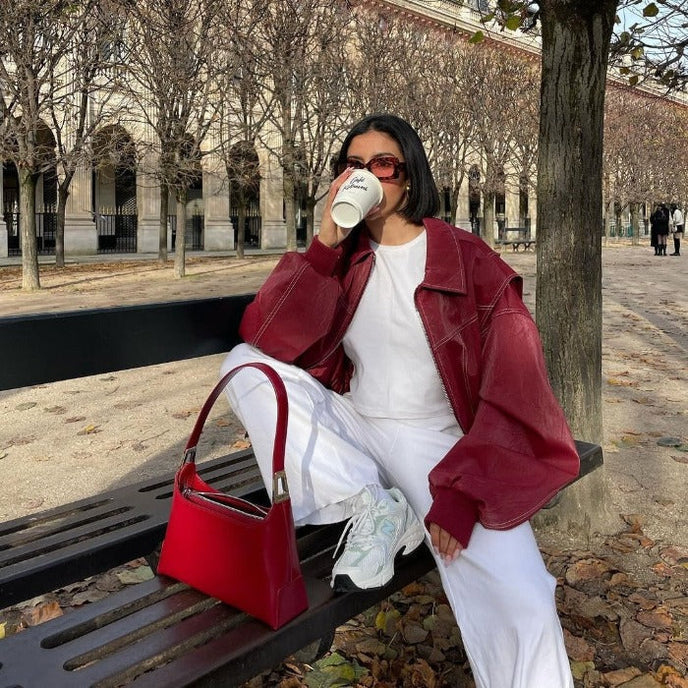 EB | Oversized Bomberjacke Stilvoll und Wärmeresistent Perfekt für Herbst und Winter