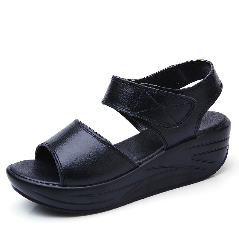 Damen Komfortable Wedge-Sandalen mit verstellbaren Riemen und ergonomischer Sohle EB