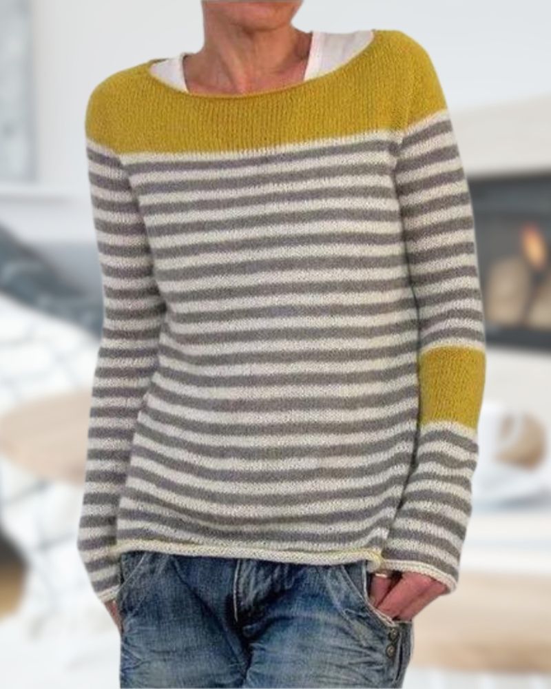 EB | Gestrickter Rundhalsausschnitt-Pullover
