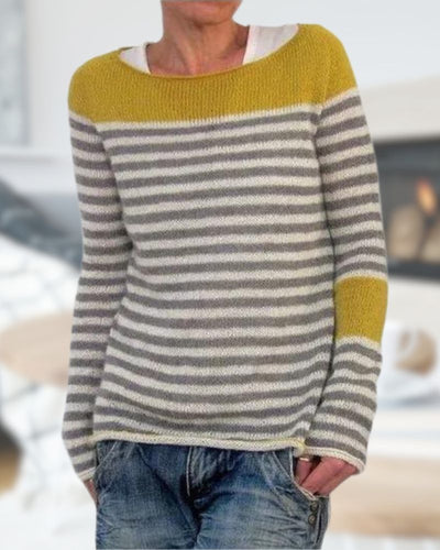 EB | Gestrickter Rundhalsausschnitt-Pullover
