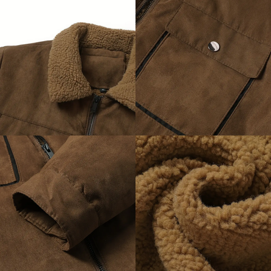 EB | Herren Outdoor-Jacke gefüttert mit Teddy & Schalkragen