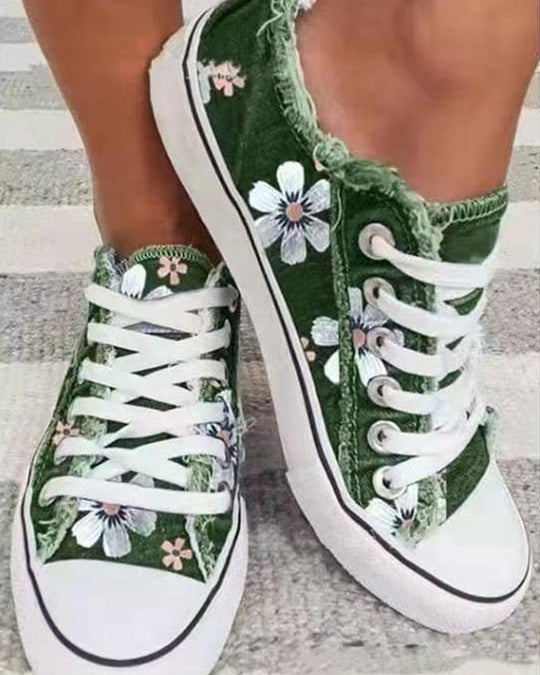 EB - Blumige Denim Sneaker
