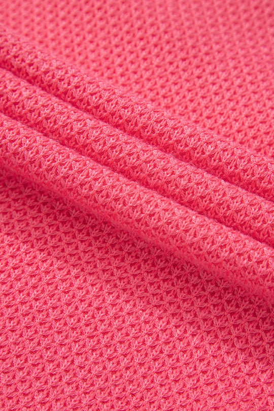 EB | Zweifarbige Waffelstrickhemdjacke Baumwollmischung Lebendiger Komfort