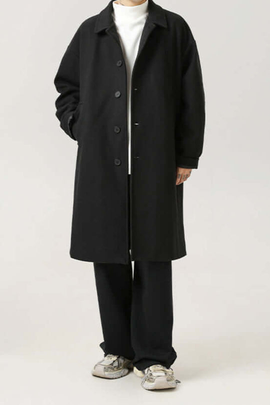 EB | Männer klassischer oversized Wollmantel