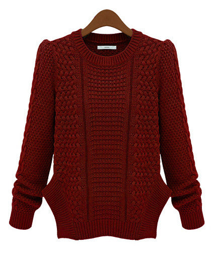 Damen Grobstrickpullover mit strukturiertem Muster und lässigem Schnitt EB