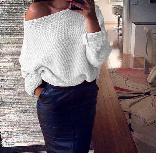 Damen pullover mit hohem Rollkragen und Zopfmuster EB