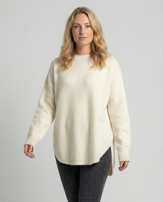 EB | Pullover - Damen Herbst Mid-Length Oversized Pullover