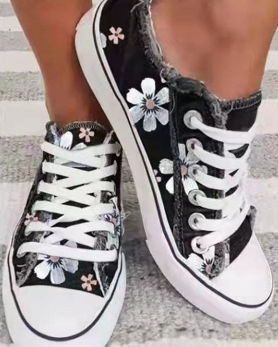 EB - Blumige Denim Sneaker