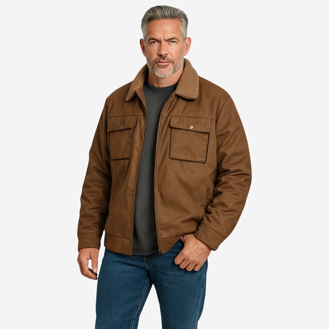 EB | Herren Outdoor-Jacke gefüttert mit Teddy & Schalkragen