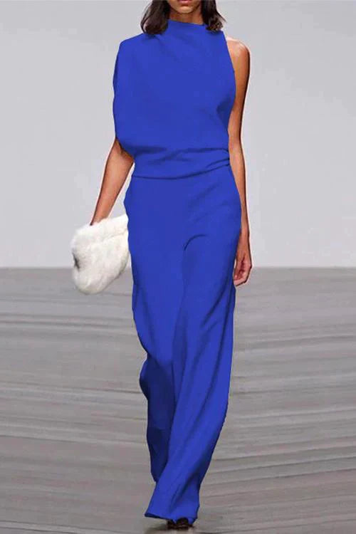 EB | Rosiedress Cowl Neck One Shoulder Batwing Sleeve Party Suit