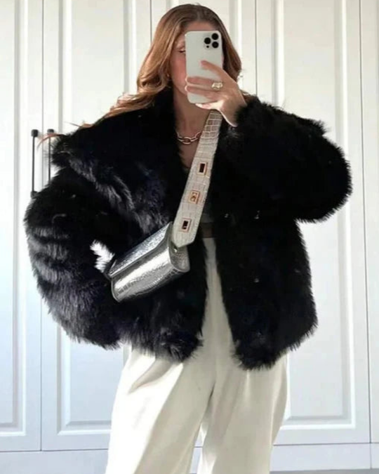 EB | Flauschige Fell Jacke Damen