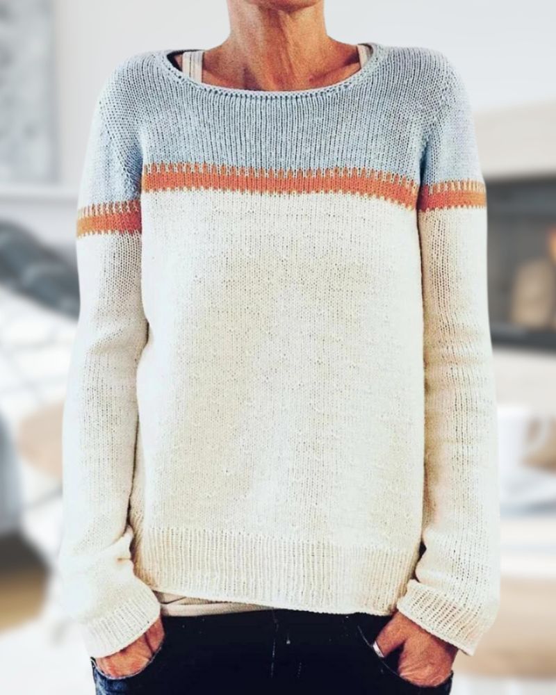 EB | Gestrickter Rundhalsausschnitt-Pullover