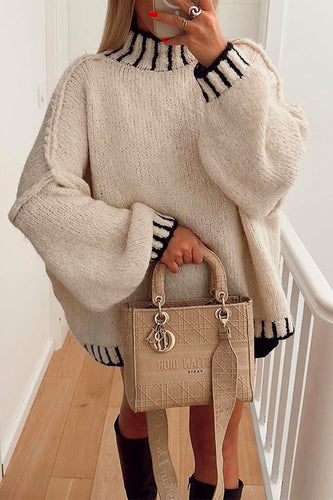 EB | Gemütlicher Rollkragenpullover mit Farbblockmuster