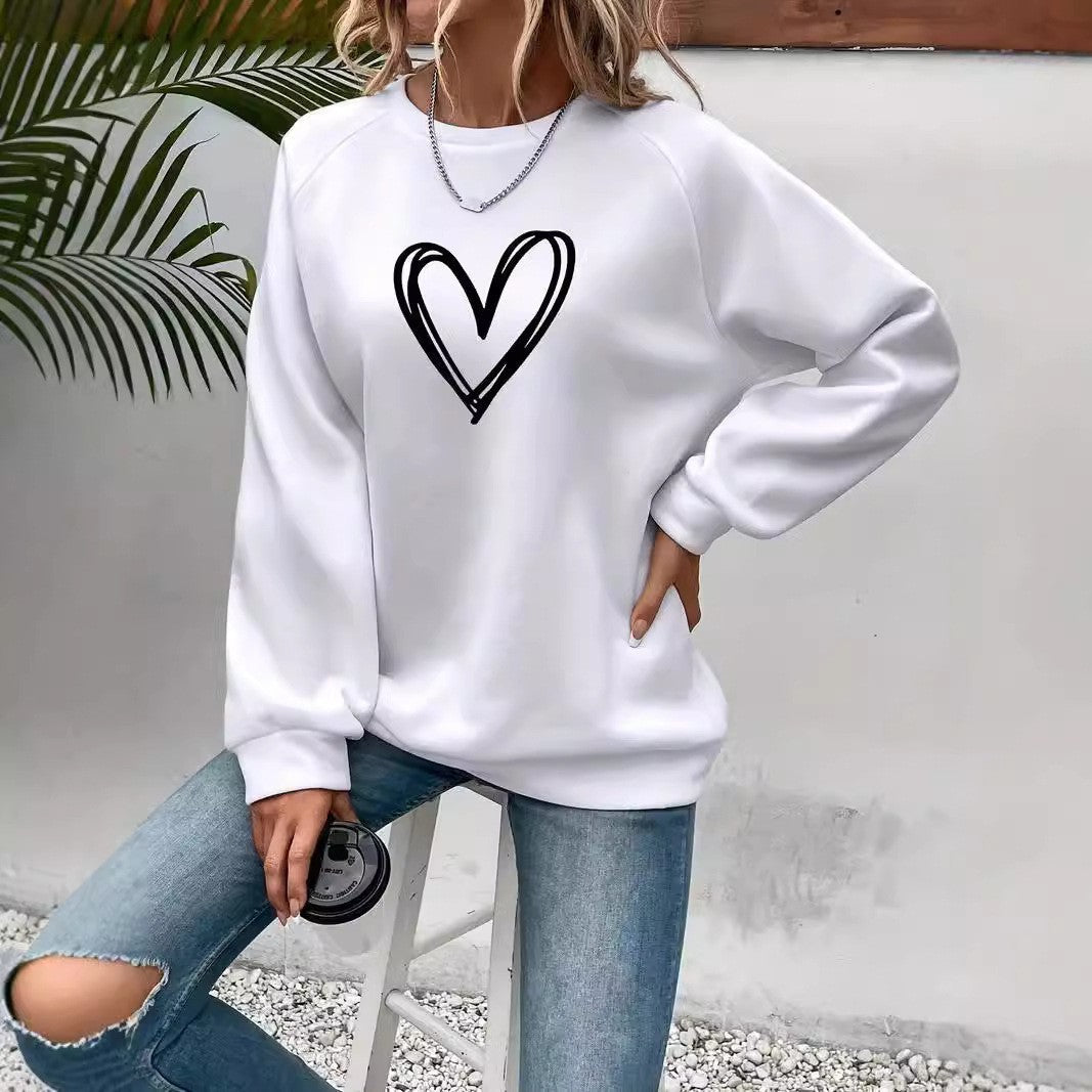 EB | Print Rundhals-Langarmsweatshirt