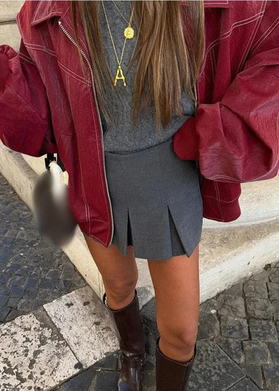 EB | Weinroter Reißverschlussjacke