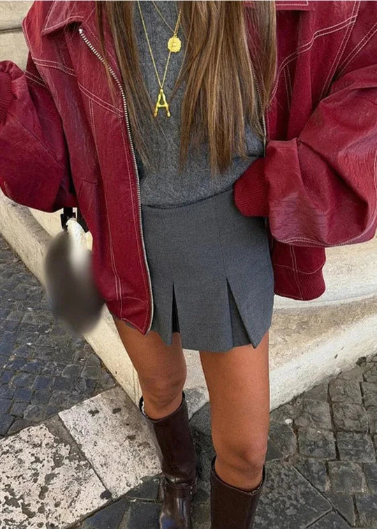 EB | Weinroter Reißverschlussjacke