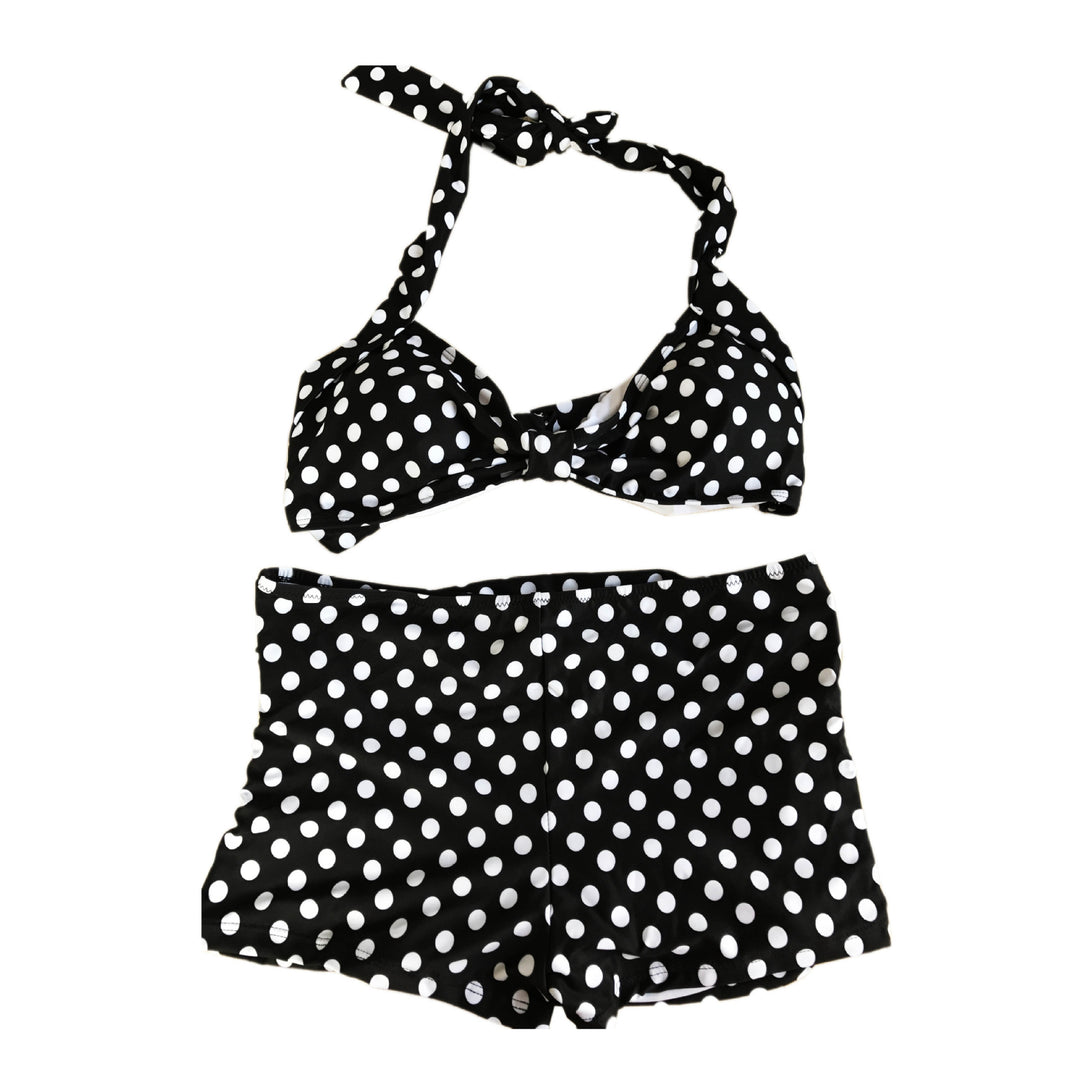Damen Bikini-Set mit gepolstertem Oberteil und hochgeschnittenem Höschen EB