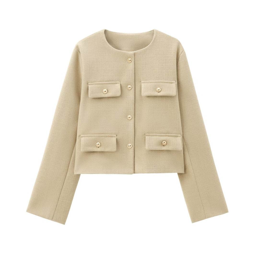 EB | Hals Einfarbig Einreiher Jacke