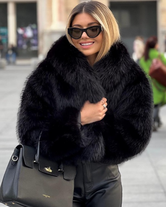 EB | Flauschige Fell Jacke Damen