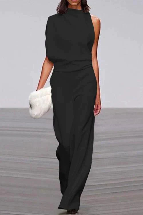 EB | Rosiedress Cowl Neck One Shoulder Batwing Sleeve Party Suit