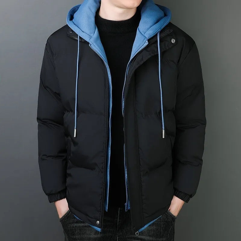 EB | Herrenjacke Aus Verdickter Baumwolle mit Winddichter Kapuze